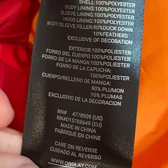 NWT Orolay Viral Upper East Side  Winter Coat Jacket Puffer Red XXS Down - Picture 7 of 9